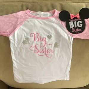 🌻BigSister Baseball Tshirt & Minnie Mouse Sticker